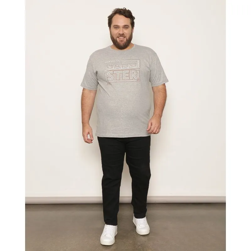 Calça Jeans Plus Size Masculina Slim Preta 54