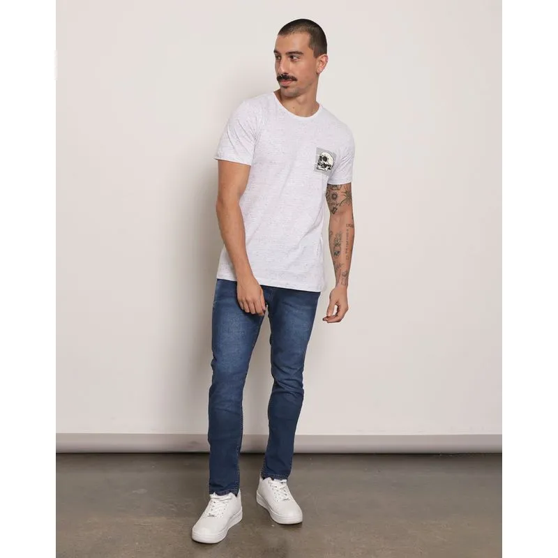 Calça Jeans Masculina Slim Básica Azul 48