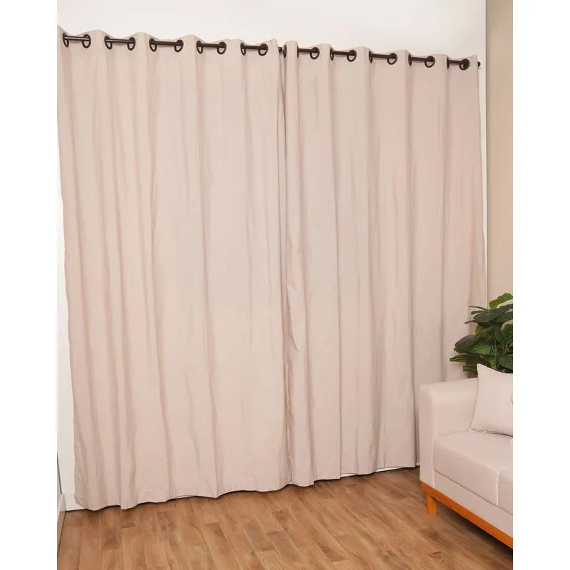 Cortina Bella Janela 360cm x 250cm Texturizada Rústica Marrom UN