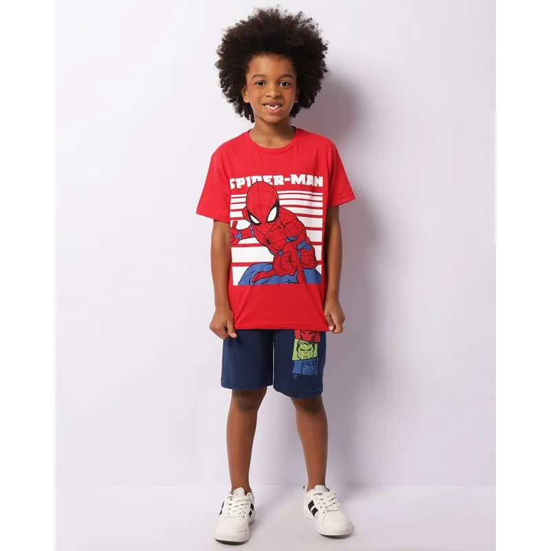 Bermuda Infantil Moletinho Marvel Os Vingadores Azul Marinho 4