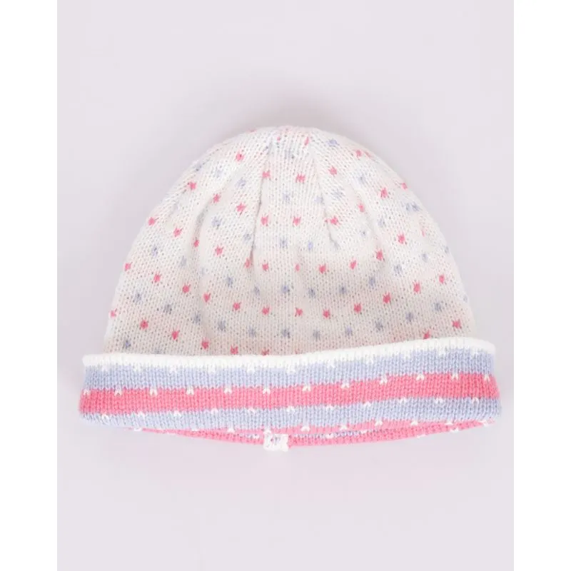 Gorro Infantil Chenille Poá Off White UN