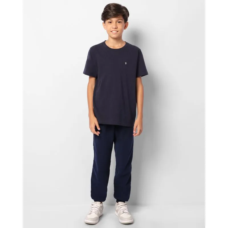 Calça Juvenil Jogger Atoalhada Peluciada Marinho 14