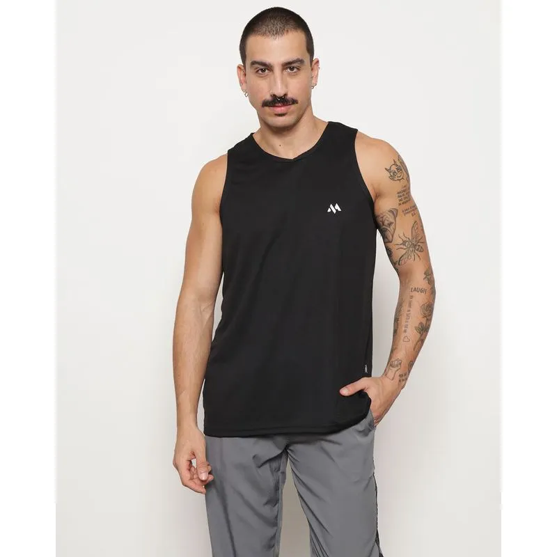 Regata Esportiva Masculina Machão Furadinha Preta GG
