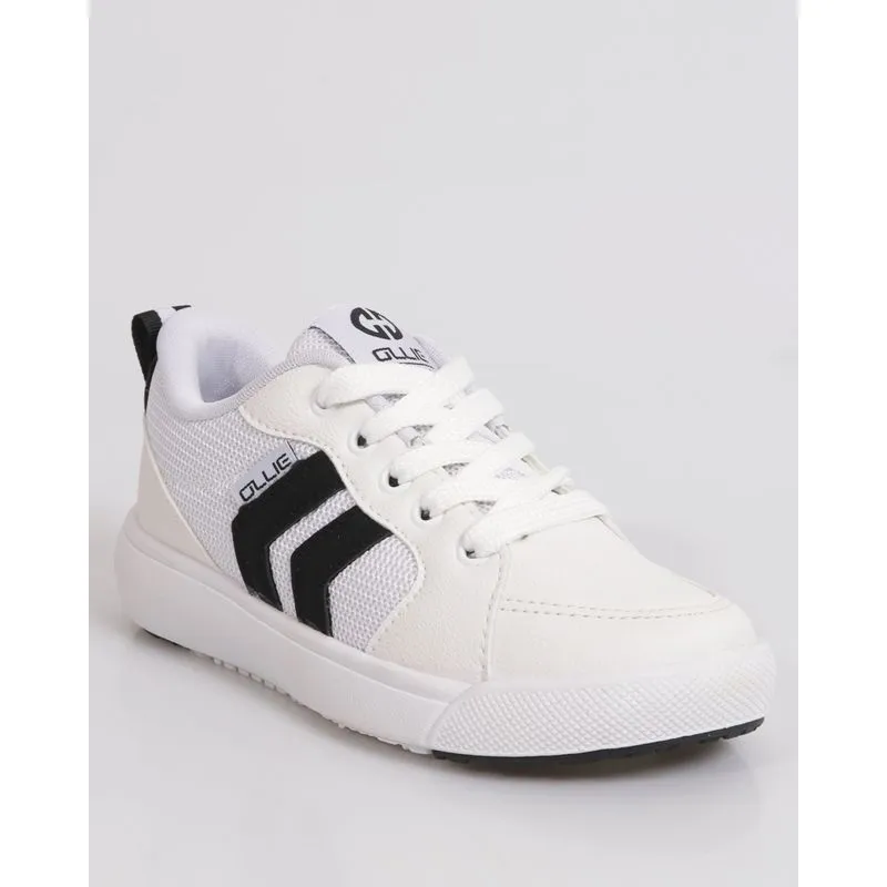 Tênis Infantil Ollie Ultra Casual com Recorte Branco 28