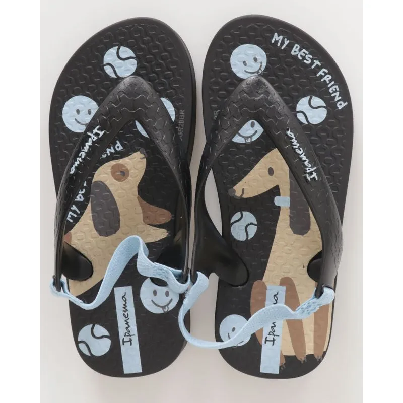 Chinelo Bebê Ipanema Estampa Bichinhos Preto 19