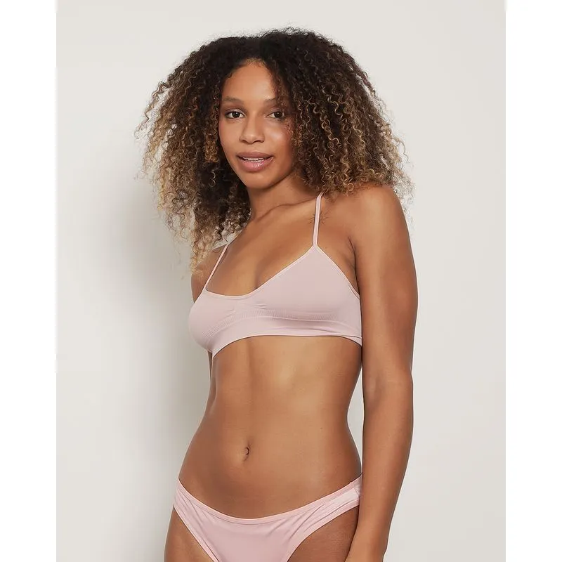 Sutiã Top Feminino Zee Rucci Sem Bojo E Sem Costura Rosa M