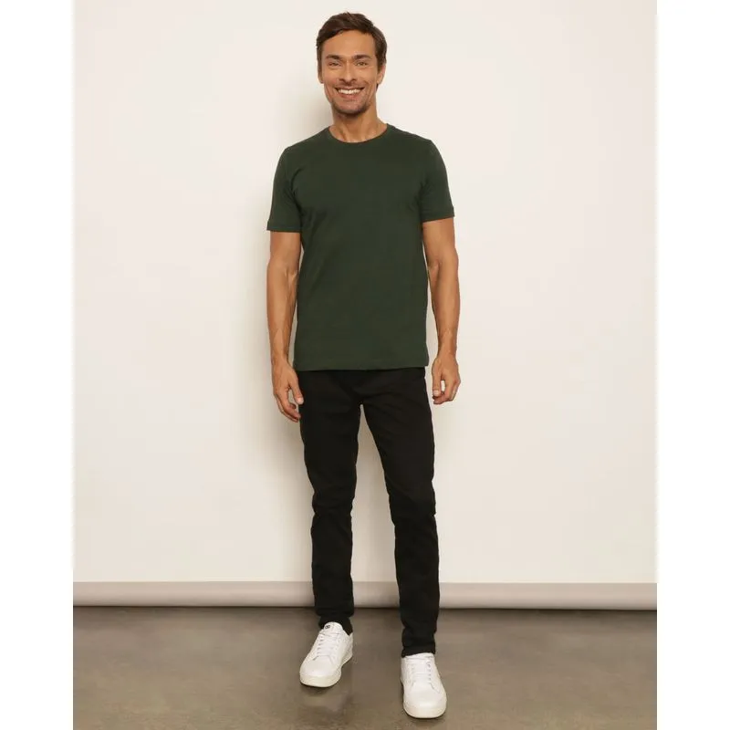 Calça Masculina Sarja Slim Vizzy Com Cordão Preta 40