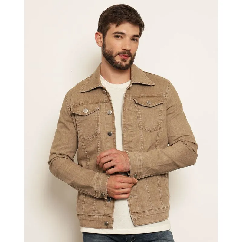 Jaqueta Masculina Sarja Vizzy Manga Longa Marrom GG