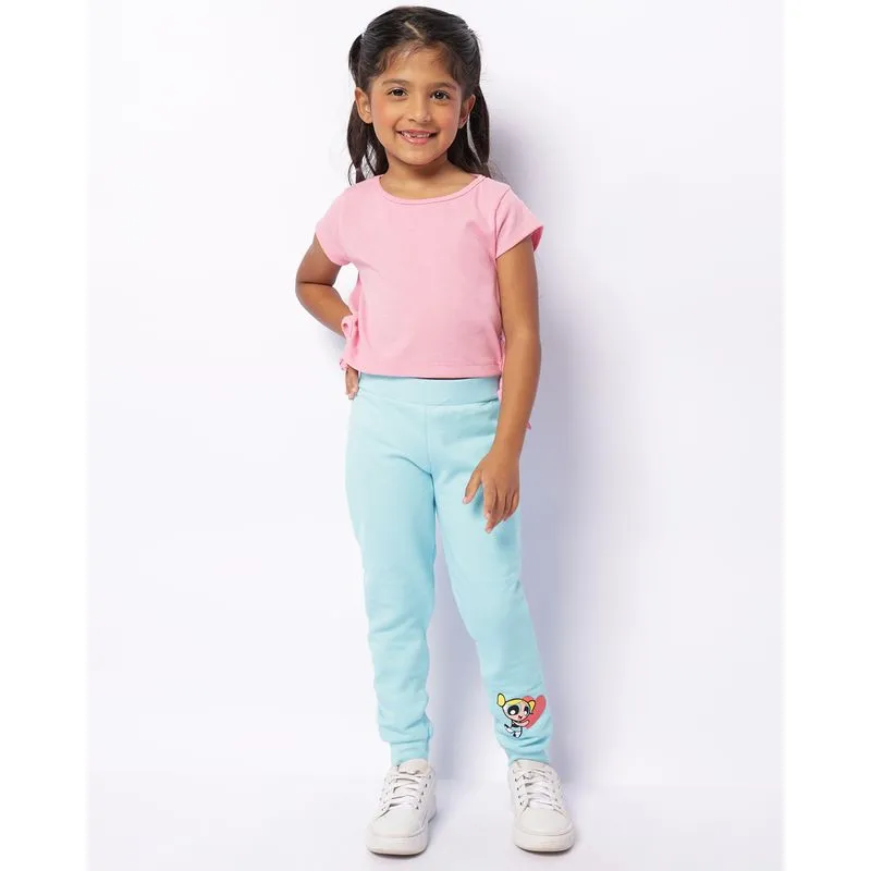 Calça Moletom Infantil Jogger Peluciada As Meninas Super Poderosas Azul 8