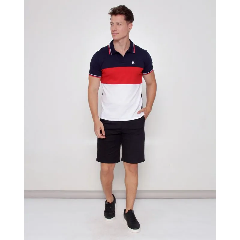 Bermuda Sarja Masculina Reta Preta 38