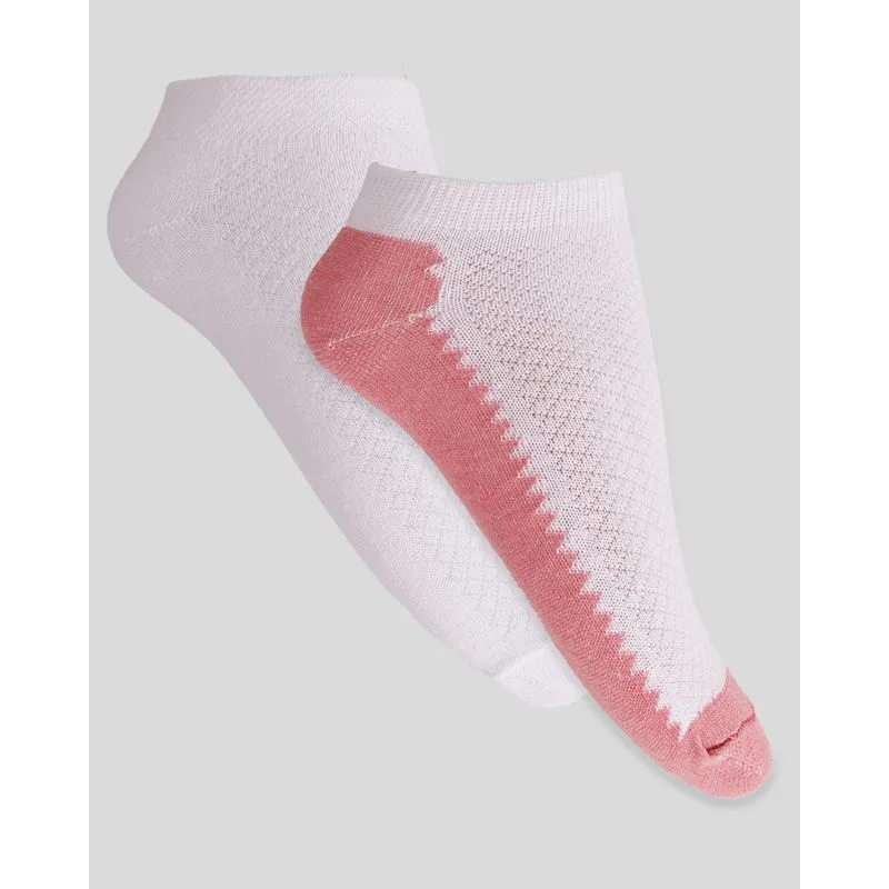 Kit 2 Meias Feminina Soquete Branca e Rosa 34 A 39