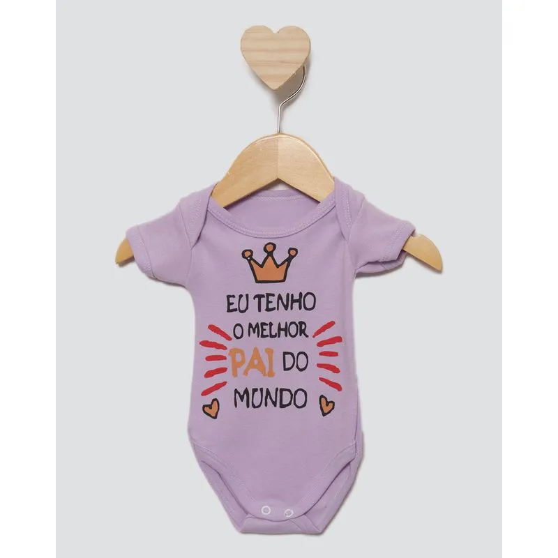Body Bebê Manga Curta Estampa Sortida Lilás G