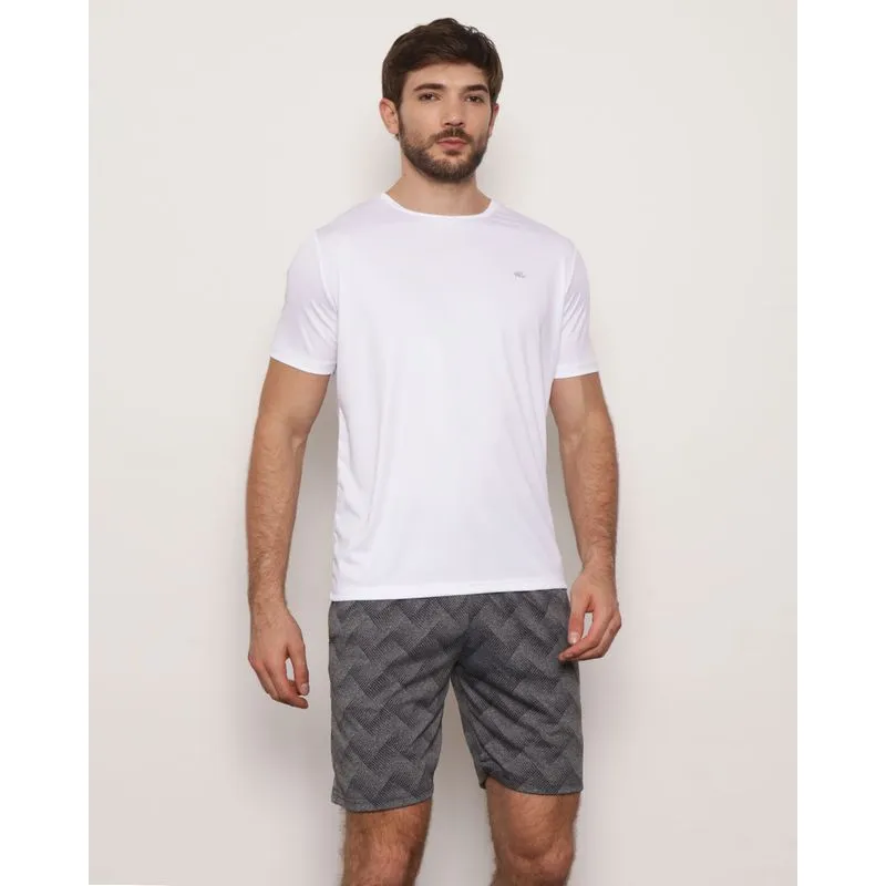 Camiseta Esportiva Masculina Gangster Manga Curta Branca P