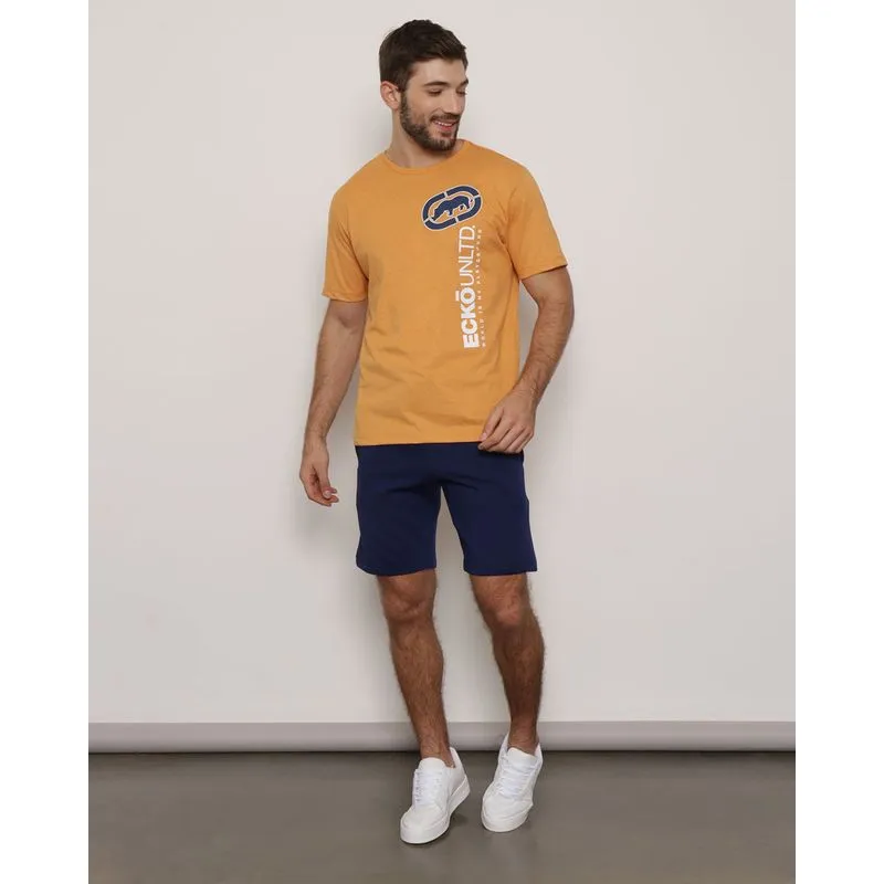 Bermuda Masculina Moletom Reta Com Cordão Marinho M