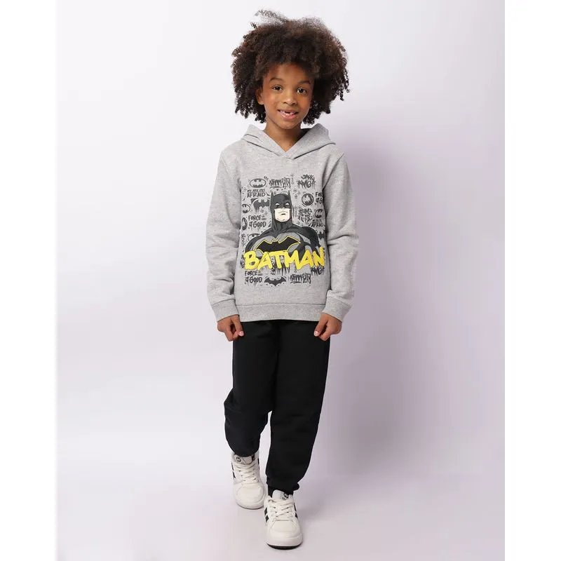 Conjunto Moletom Infantil Peluciado Dc Comics Batman Cinza 4