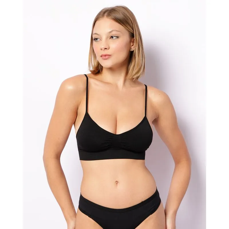 Sutiã Feminino Top Zee Rucci Bojo Removível Preto G