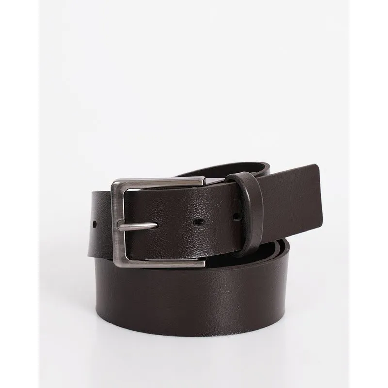 Cinto Masculino Casual Com Fivela Marrom G
