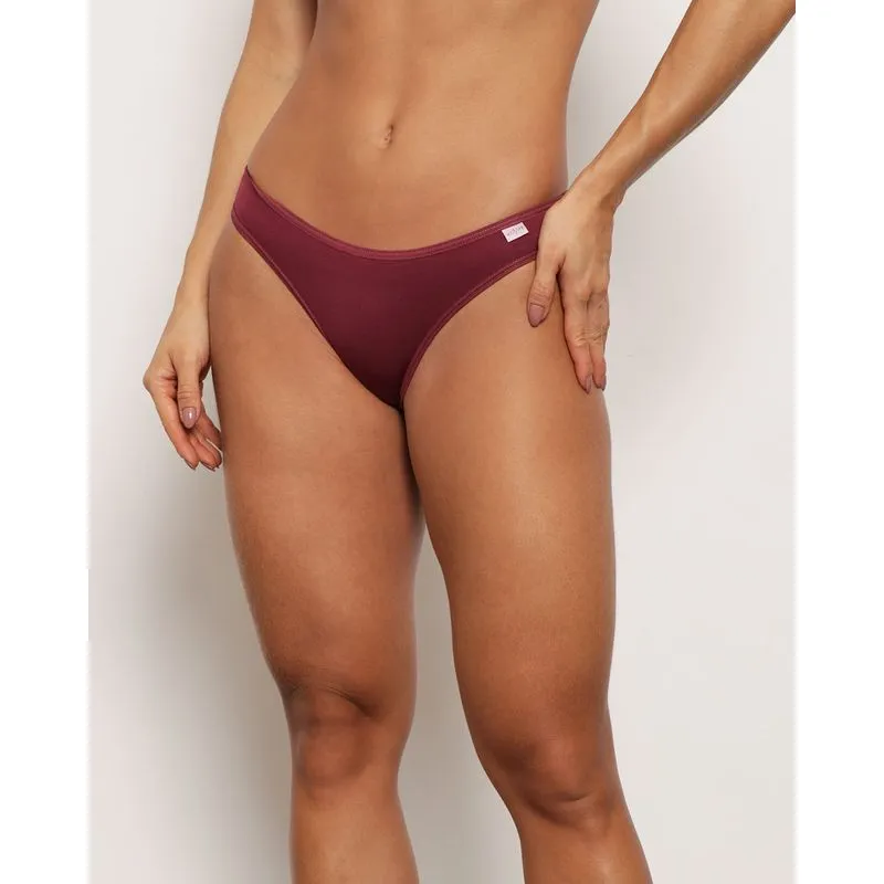 Calcinha Feminina Biquíni Vinho M