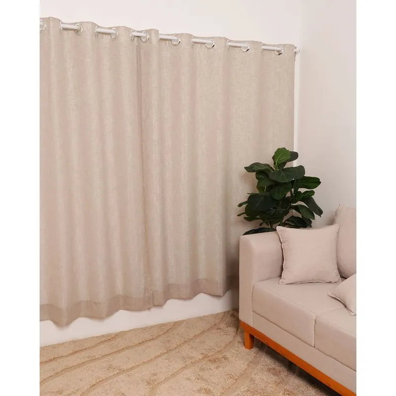 Cortina Duplex Glam Com Forro 300cm x 170cm Bege UN