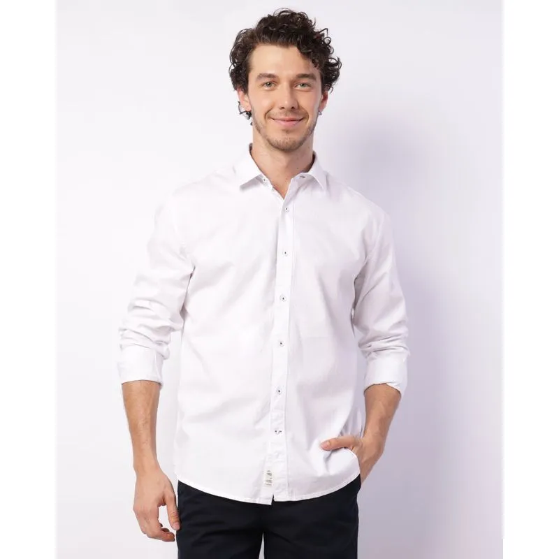 Camisa Masculina Premium Manga Longa Branca GG
