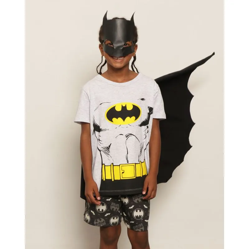 Pijama Infantil Fantasia DC Comics Estampa Batman Preto 6