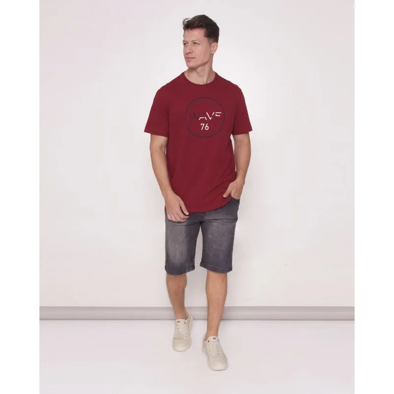 Bermuda Jeans Masculina Reta Estonada Preta 46
