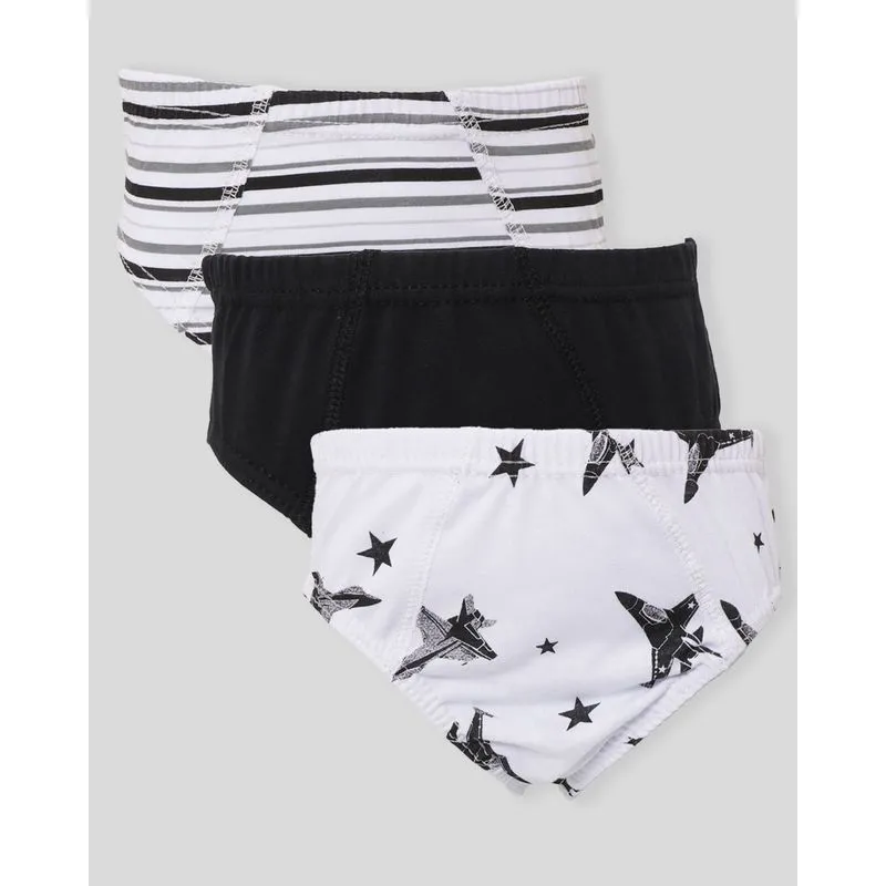 Kit 3 Cuecas Juvenil Slip Tamanho 10 Cores E Estampas Sortidas 10