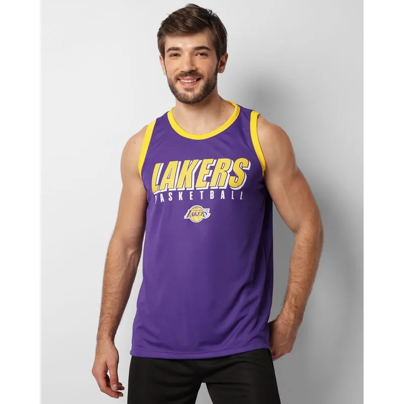 Regata Masculina Esportiva Basquete Lakers NBA Oficial Roxa GG