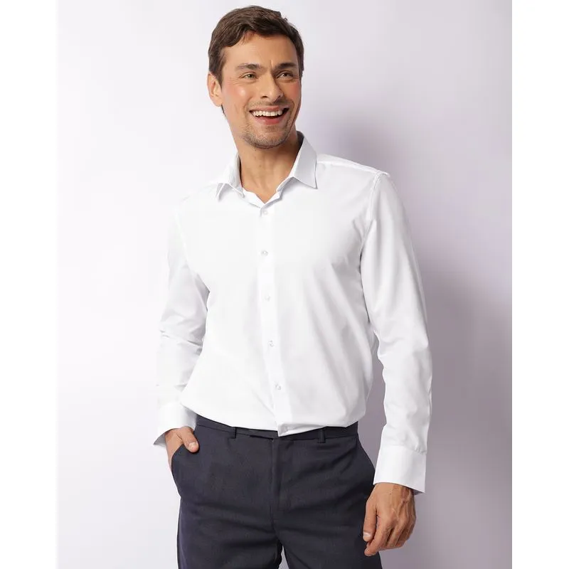 Camisa Masculina Social Manga Longa Branca 4