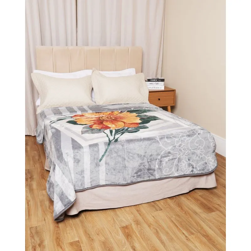 Cobertor Casal Verona Jolitex Estampado Cinza UN