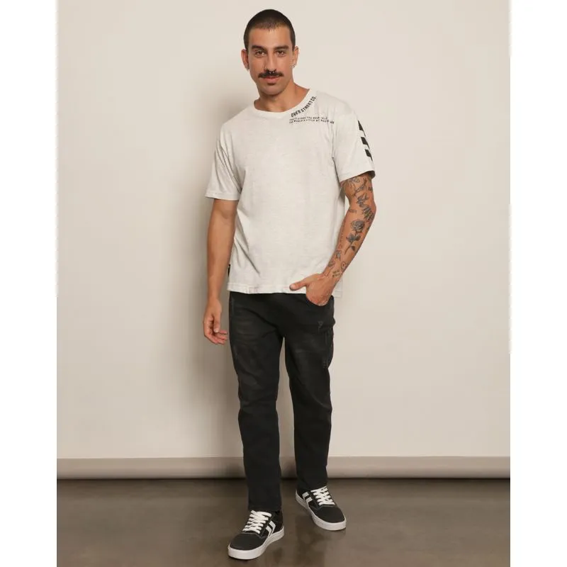 Calça Jeans Masculina Skinny Com Puídos Preta 42