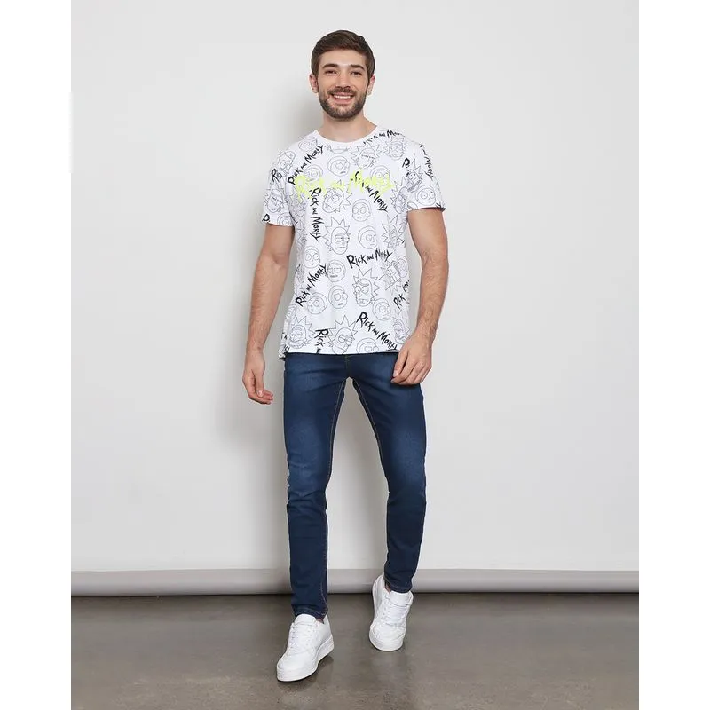 Calça Jeans Masculina Slim Com Bolsos Azul 36