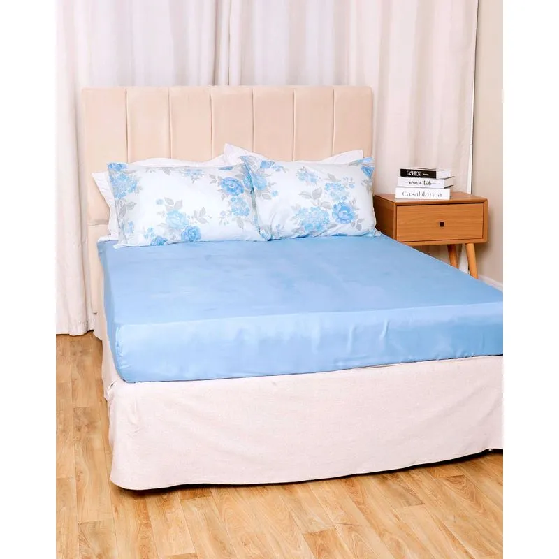 Jogo de Cama 3 Peças Queen Arte E Cazza Azul UN
