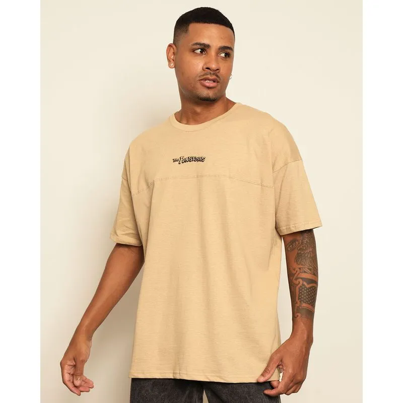 Camiseta Masculina Warner The Flintstones Oversized Bege G