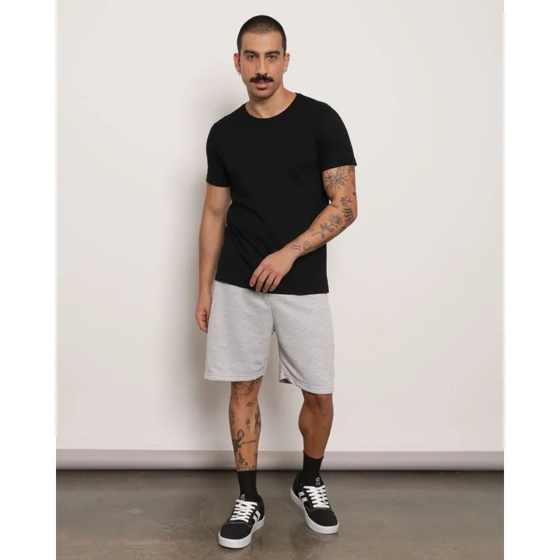 Bermuda Masculina Moletinho Básica Cinza GG