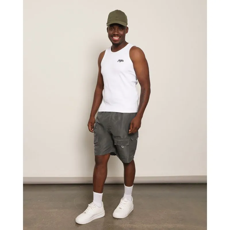Bermuda Masculina Reta Bolso Cargo Cinza G