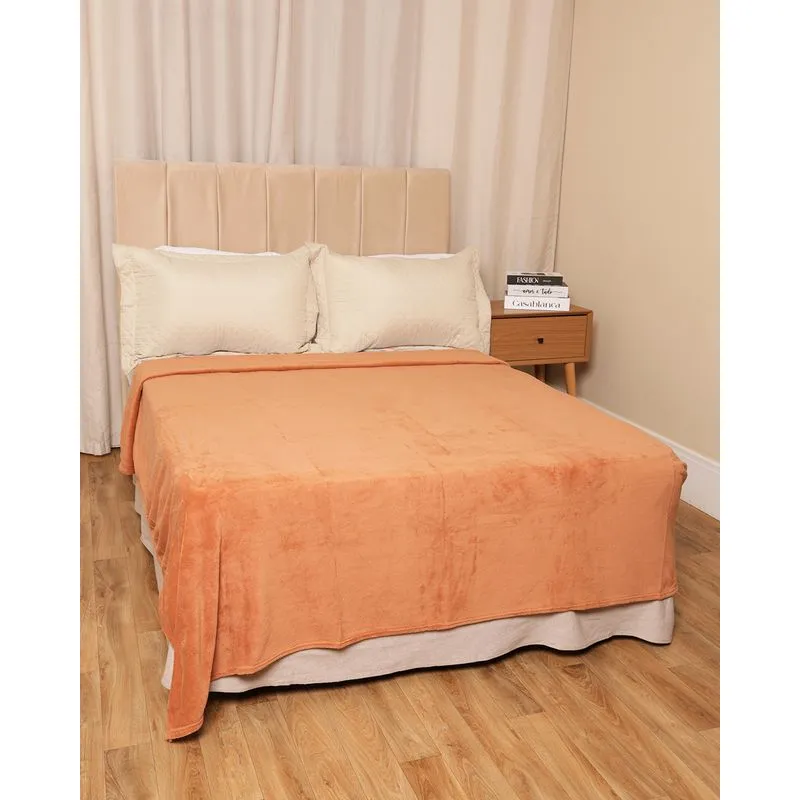 Manta Casal Andreza Ultra Soft Fleece Terracota UN