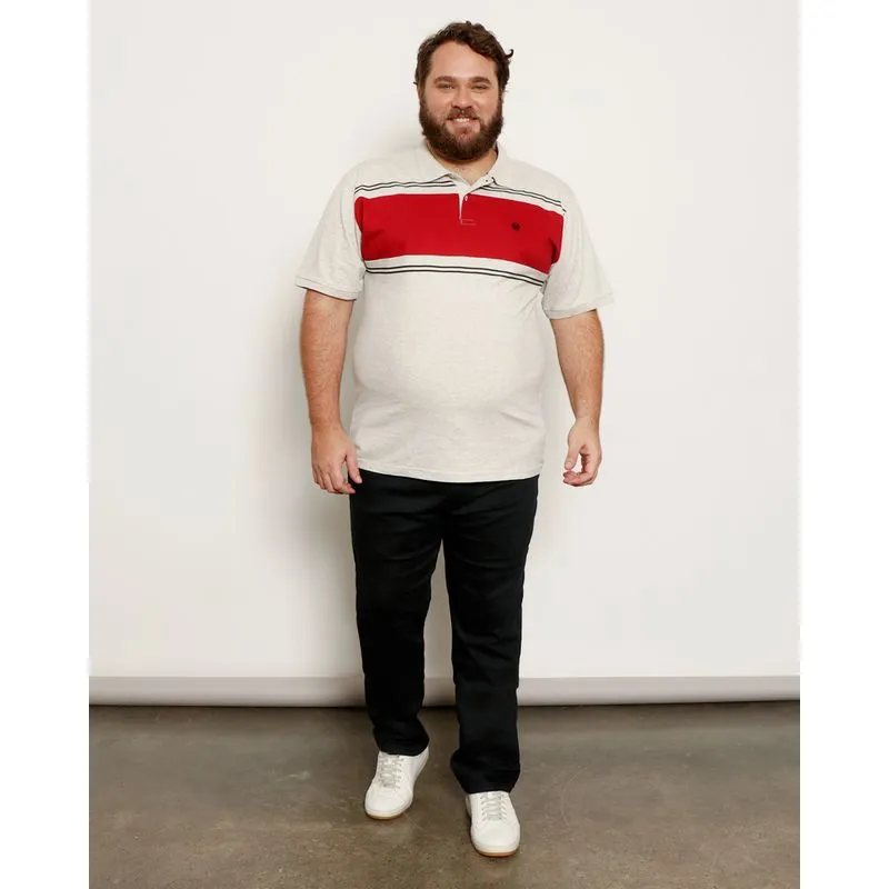 Calça Plus Size Masculina Sarja Slim Preta 50
