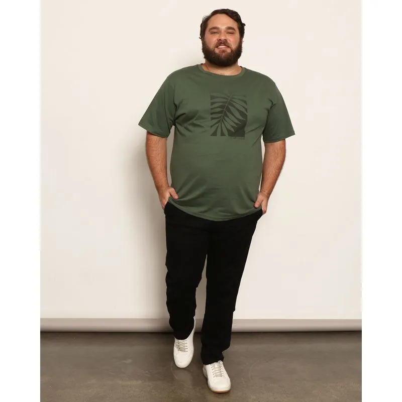 Calça Plus Size Masculina Sarja Slim Preta 54