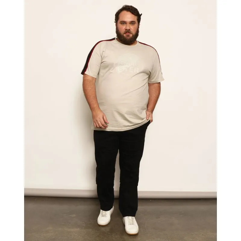 Calça Plus Size Masculina Sarja Slim Com Bolsos Preta 54