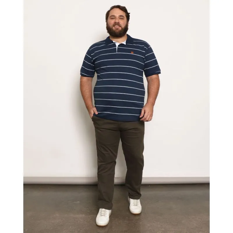 Calça Plus Size Masculina Sarja Slim Verde 54
