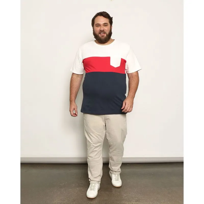 Calça Plus Size Masculina Sarja Slim Bege 52