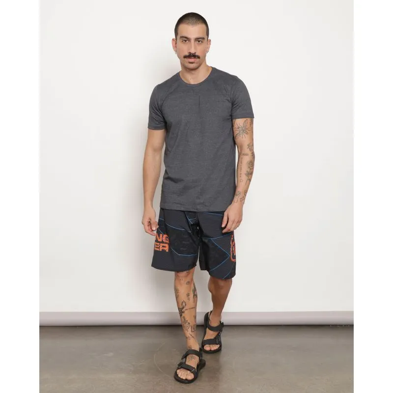 Bermuda Masculina Gangster Reta Estampada Preta 38