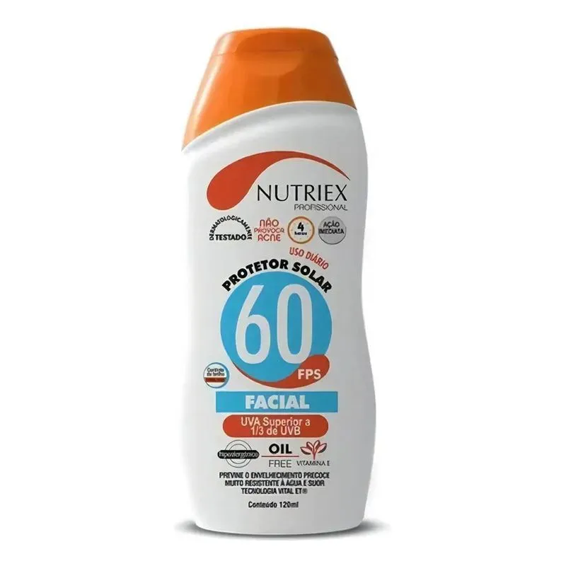 10x Protetor Solar Facial Nutriex Profissional Fps 60 Bloqu
