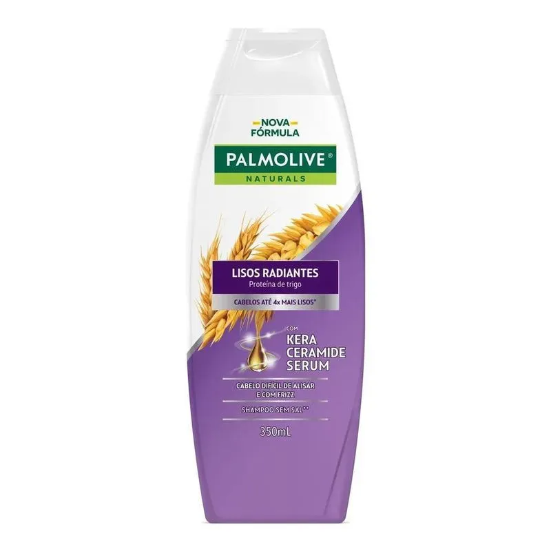 10x Shampoo Naturals Lisos Radiantes Proteína De Trigo 350m