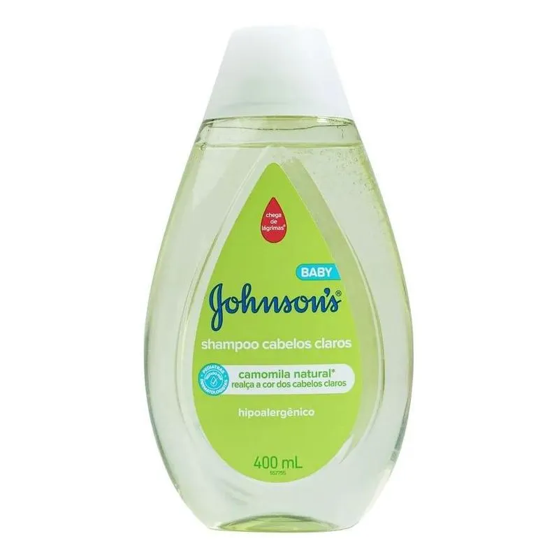 10x Shampoo Camomila Natural Johnson's Baby Frasco 400ml