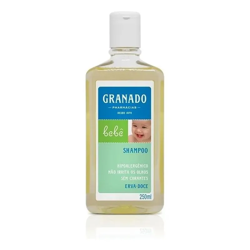 10x Shampoo Bebê Recem Nascido Erva Doce Suave Granado 250m