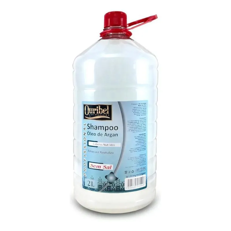 10x Shampoo Ouribel Argan 2 Litros Cabelos Nutridos