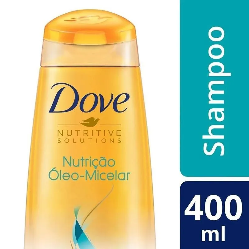 10x Shampoo Nutrição Óleo Micelar Com 400ml Dove