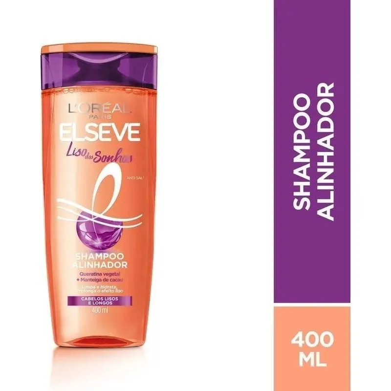 10x Shampoo Elseve Liso Dos Sonhos 400ml